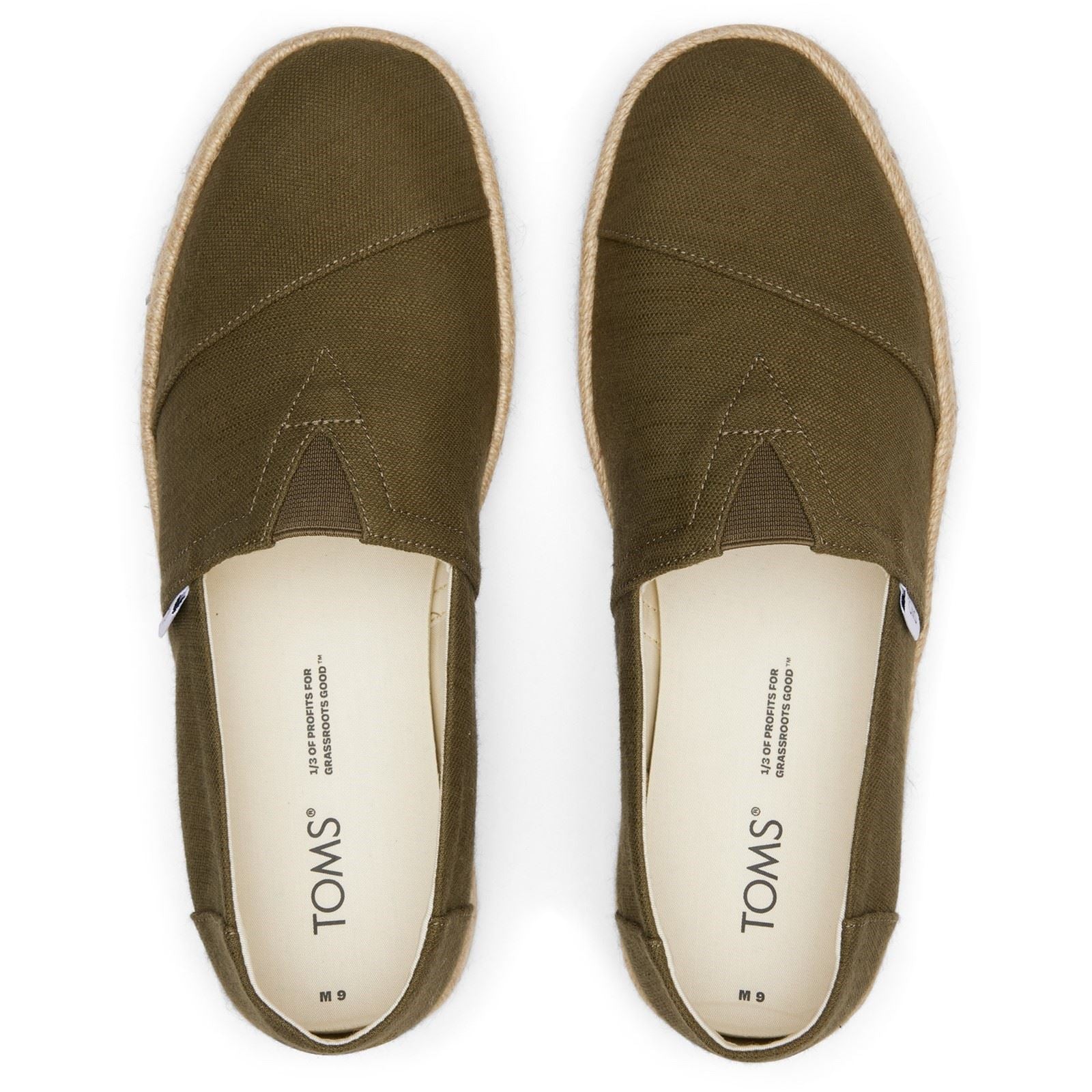 TOMS Alpargata Rope 2.0 Shoe Cotton Men's Olive Espadrilles