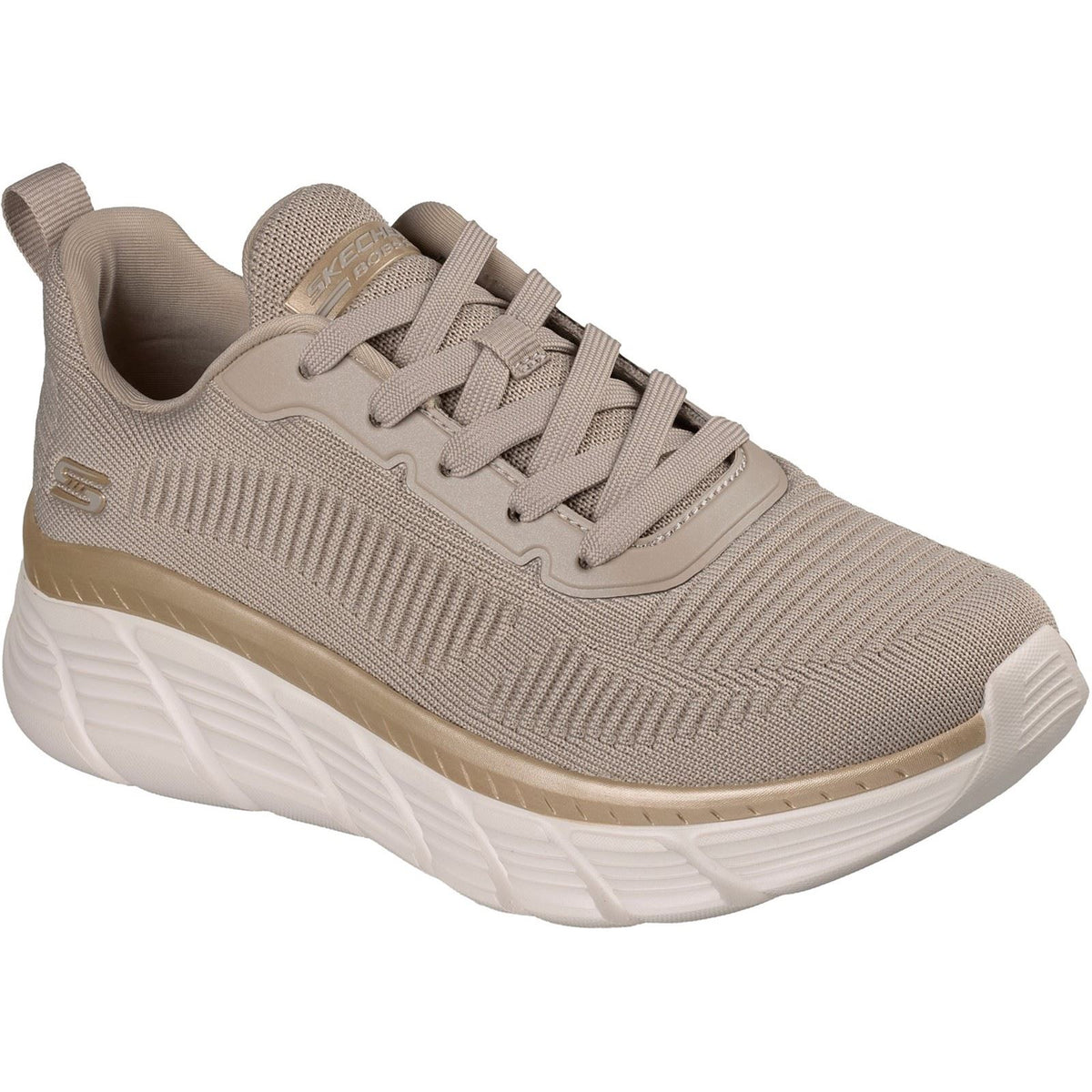 Skechers Bobs B Flex Hi Flying Textile Women's Taupe/Gold Trainers
