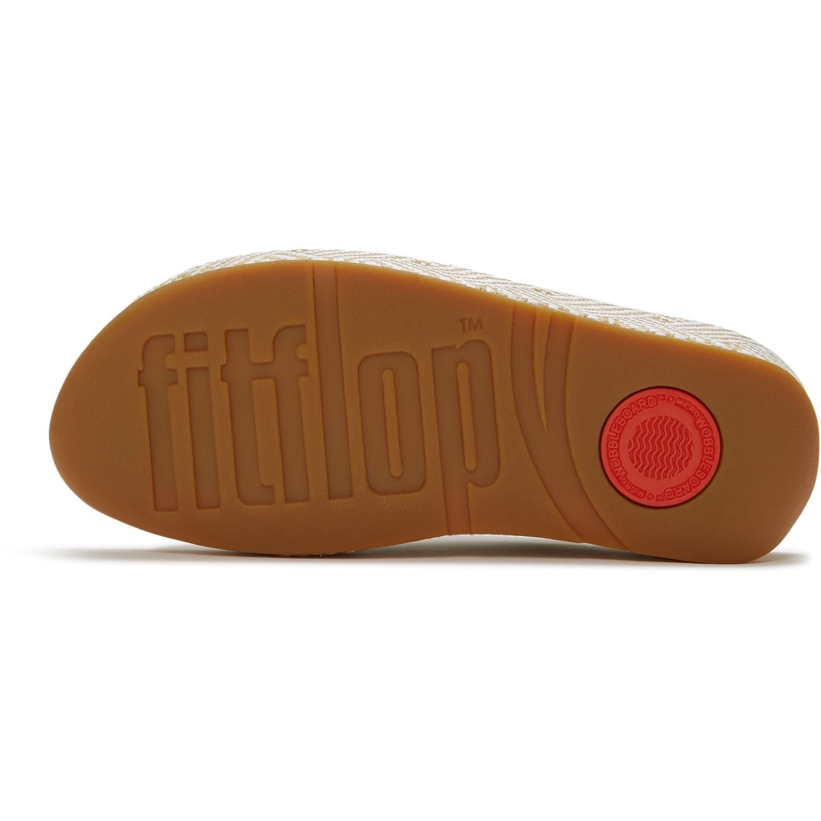 Fitflop Lulu Lux Graphic-Weave Leather Women's Urban White Sandals