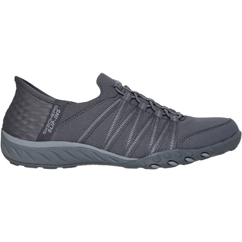 Skechers Breathe-Easy - Roll-With-Me Textile Women's Charcoal Trainers