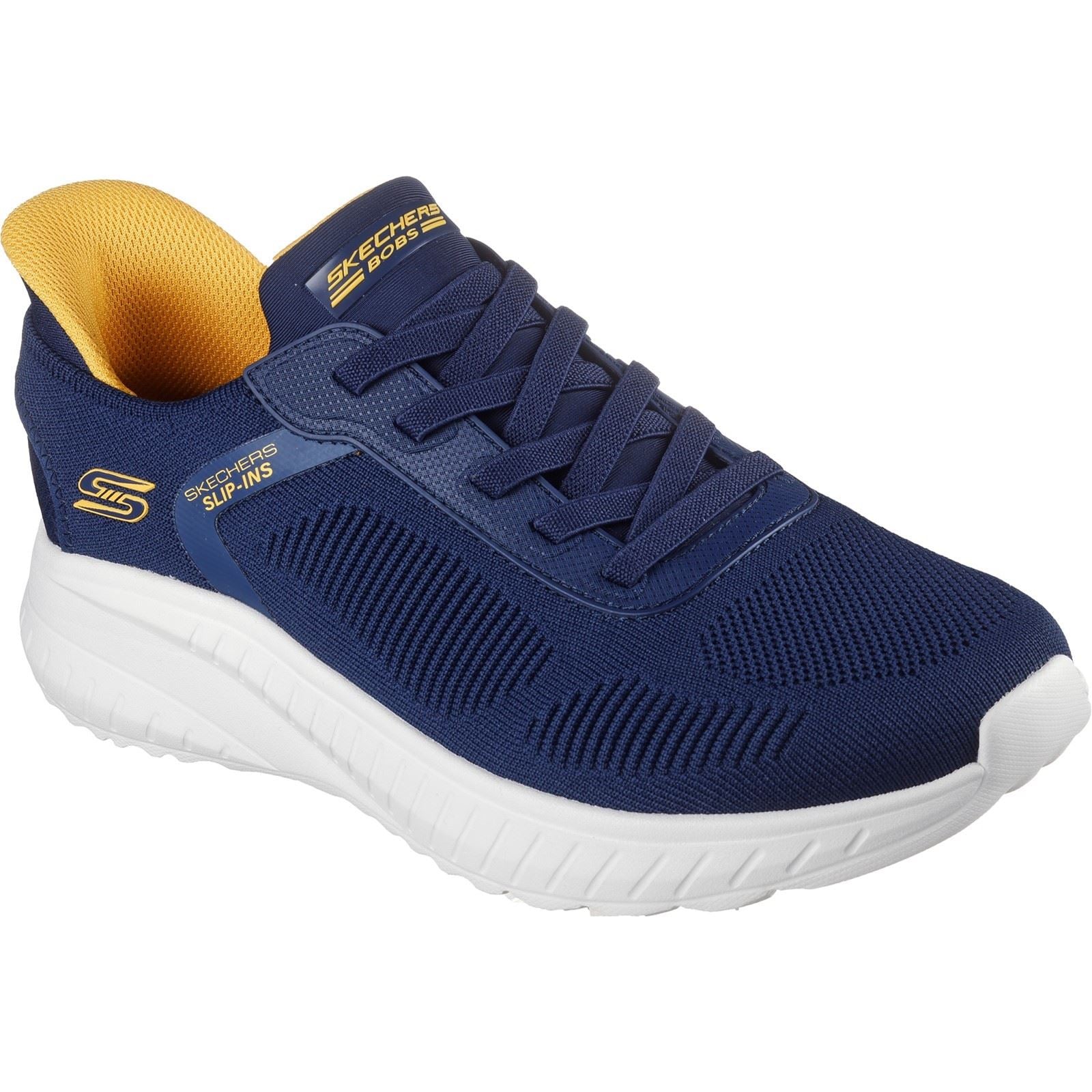 Skechers BOBS Sport Squad Chaos Solid Step Textile Men's Navy Trainers