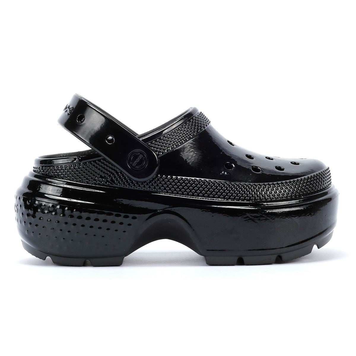 Crocs Stomp High Shine Black Clogs