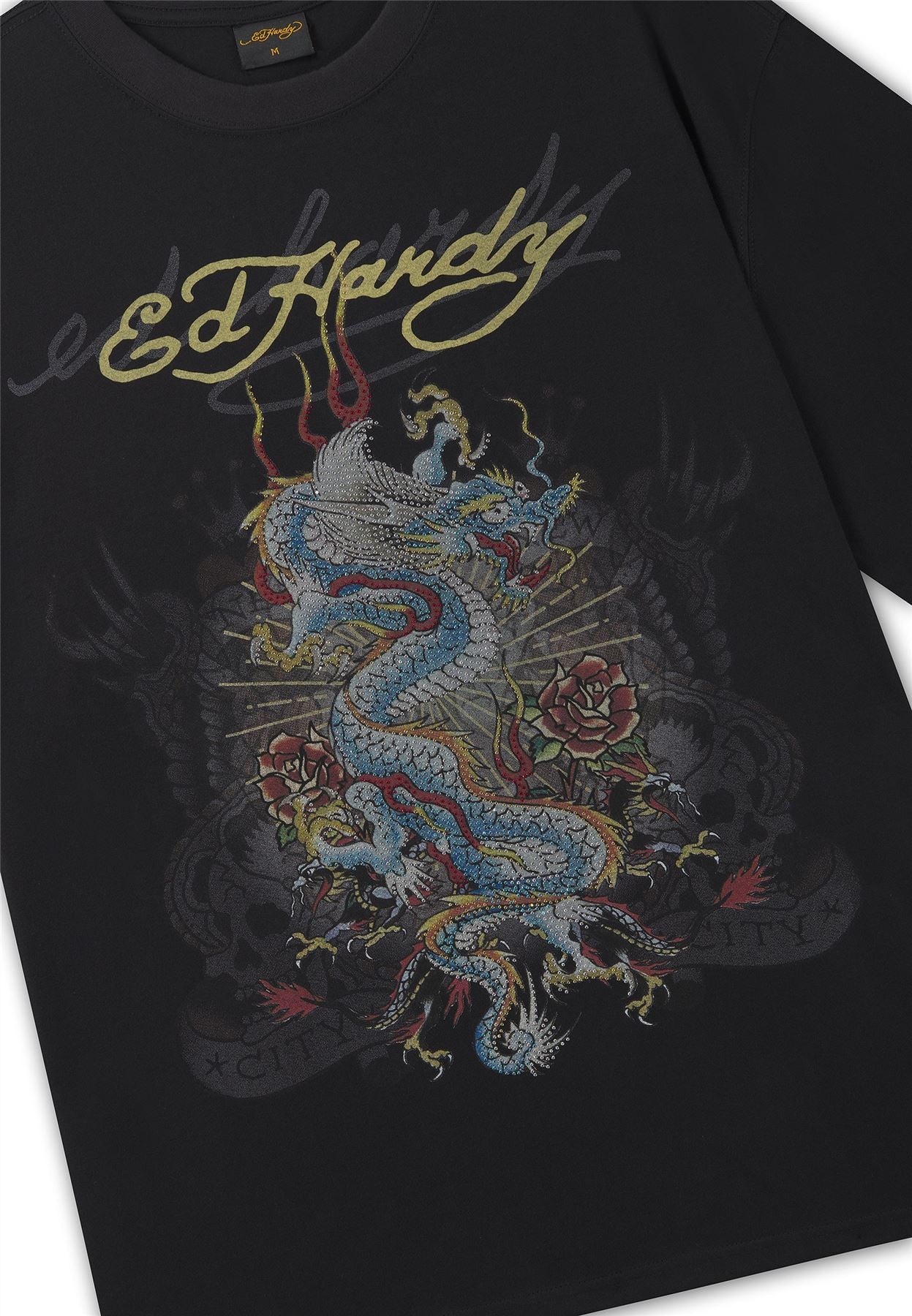 Ed Hardy When I Cared Graphic Relaxed Men's Black T-Shirts