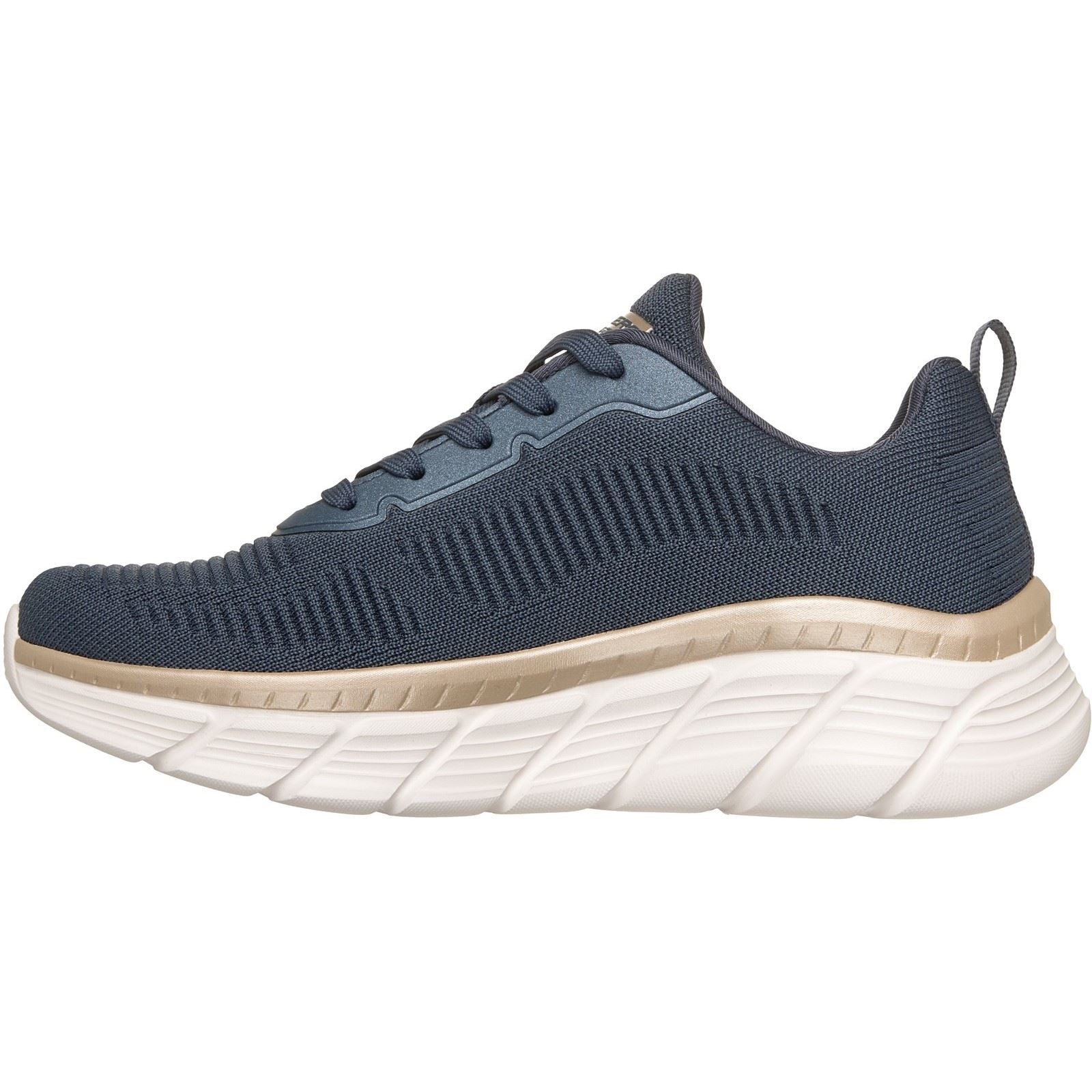 Skechers Bobs B Flex Hi Flying Textile Women's Navy/Gold Trainers