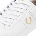 Fred Perry B721 Leather Men's White/Metallic Gold Trainers