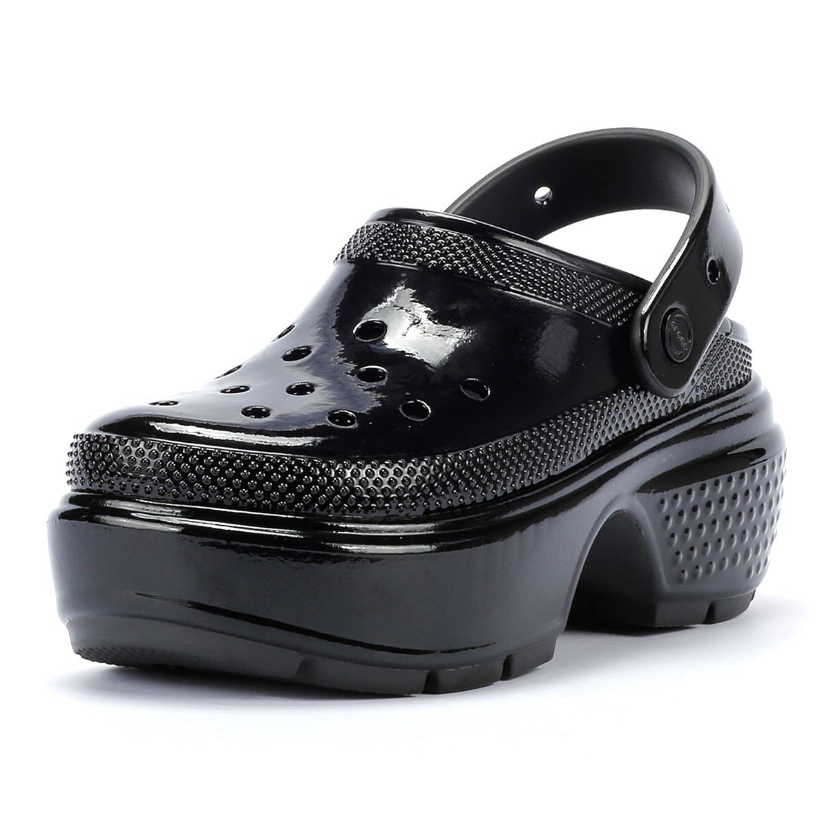 Crocs Stomp High Shine Black Clogs