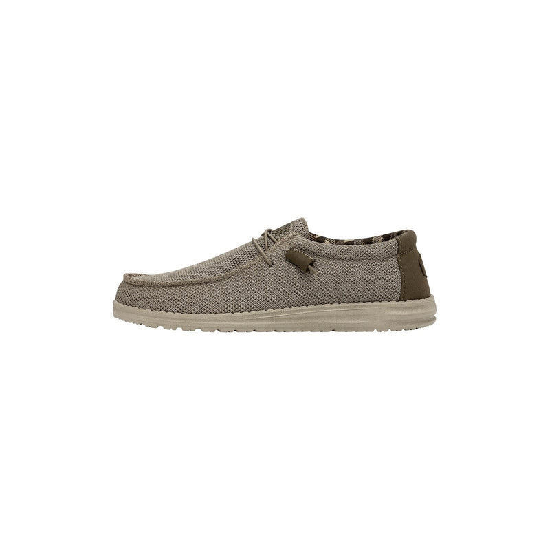 HEYDUDE Wally Sox Faux Suede Men's Beige Boat Shoes
