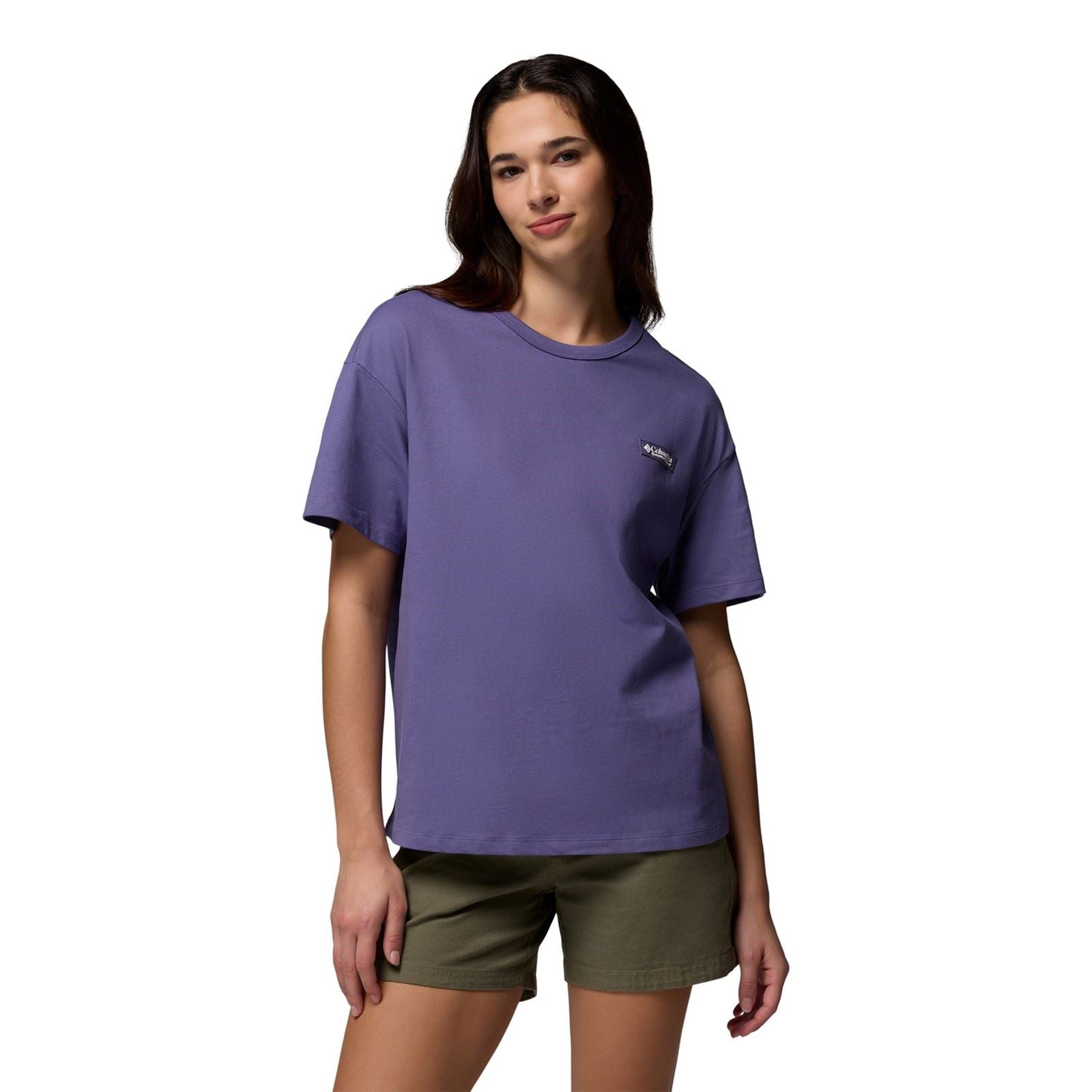 Columbia CSC Heavyweight Graphic Tee Cotton Women's Purple T-Shirt