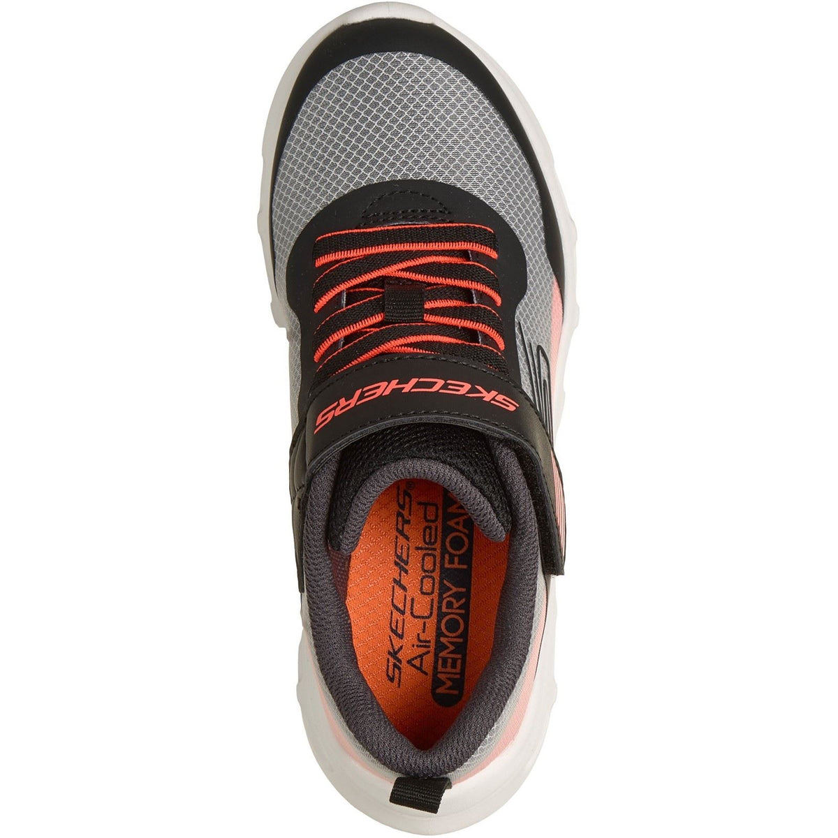 Skechers Glide-Step Drift Zorzox Textile Boy's Black & White/Orange Trainers