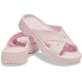Crocs Classic Cross Strap Synthetic Women's Pink Milk Sandals