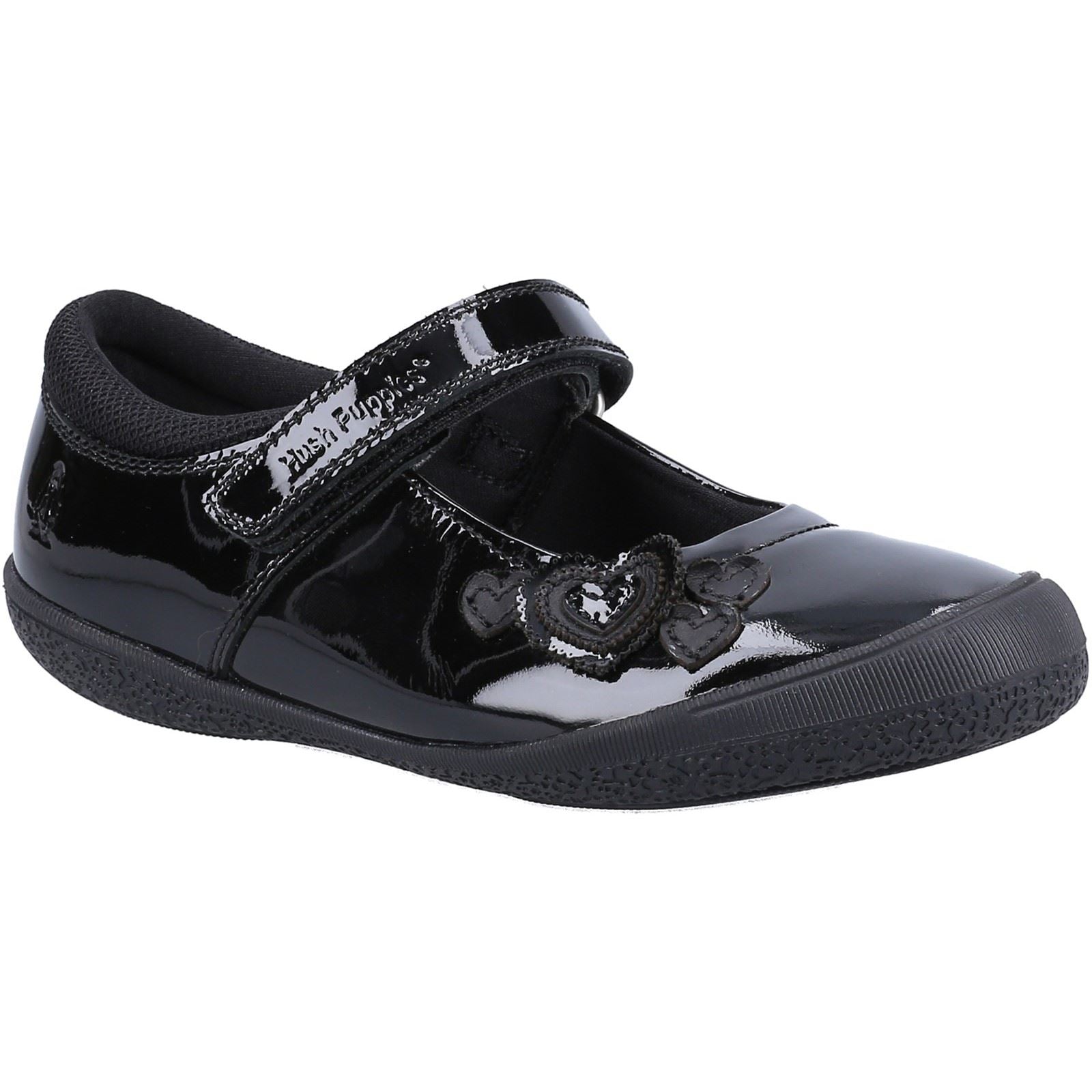 Hush Puppies Rosanna Patent Infant Leather Girl's Black Shoes