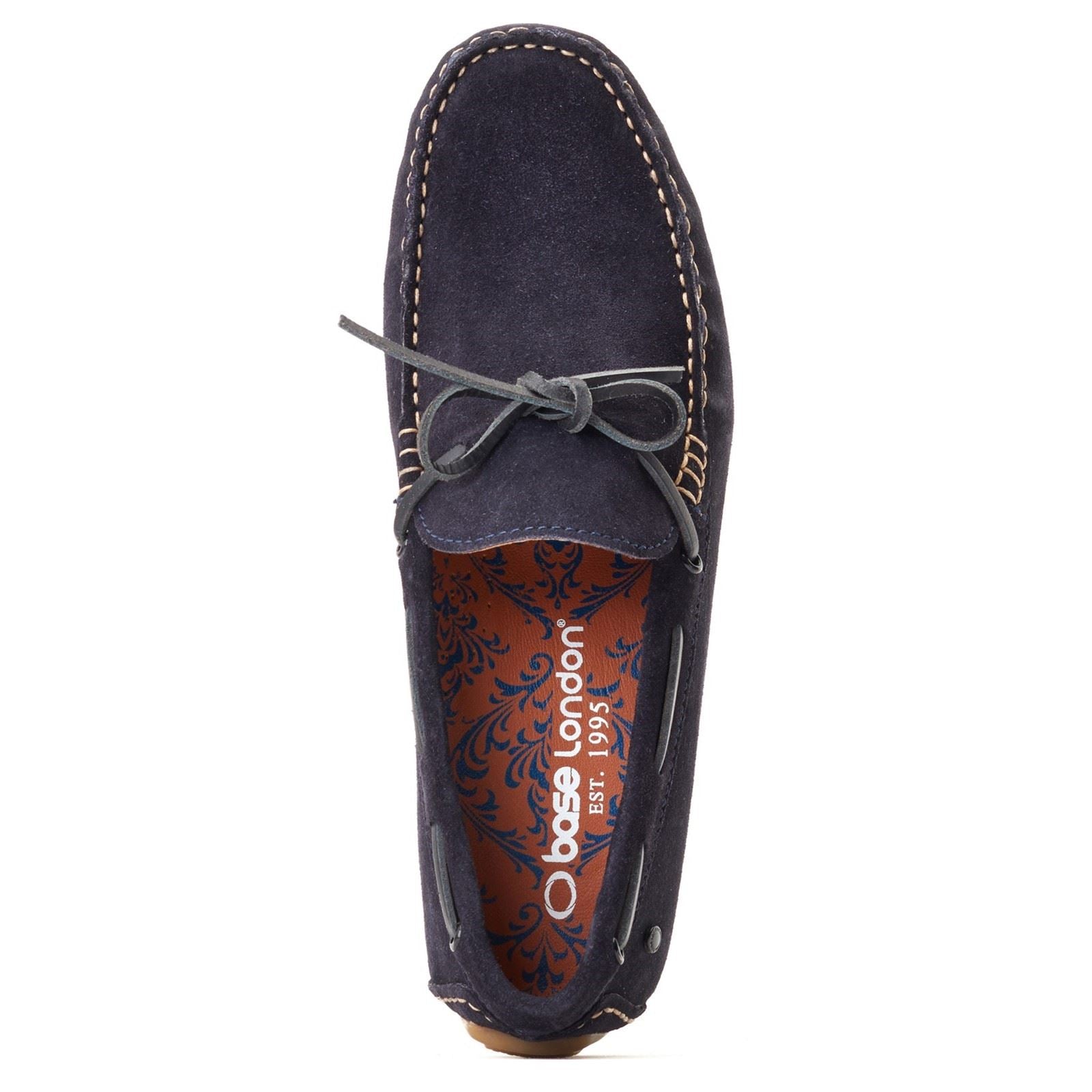 Base London Brooks Leather Men's Navy Standard Loafers