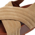 Desert Fleur Sparks Suede Women's Taupe Sandals