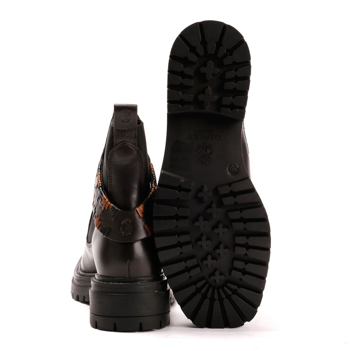Osprey London The Guildford Chelsea Leather Women's Chocolate Boots