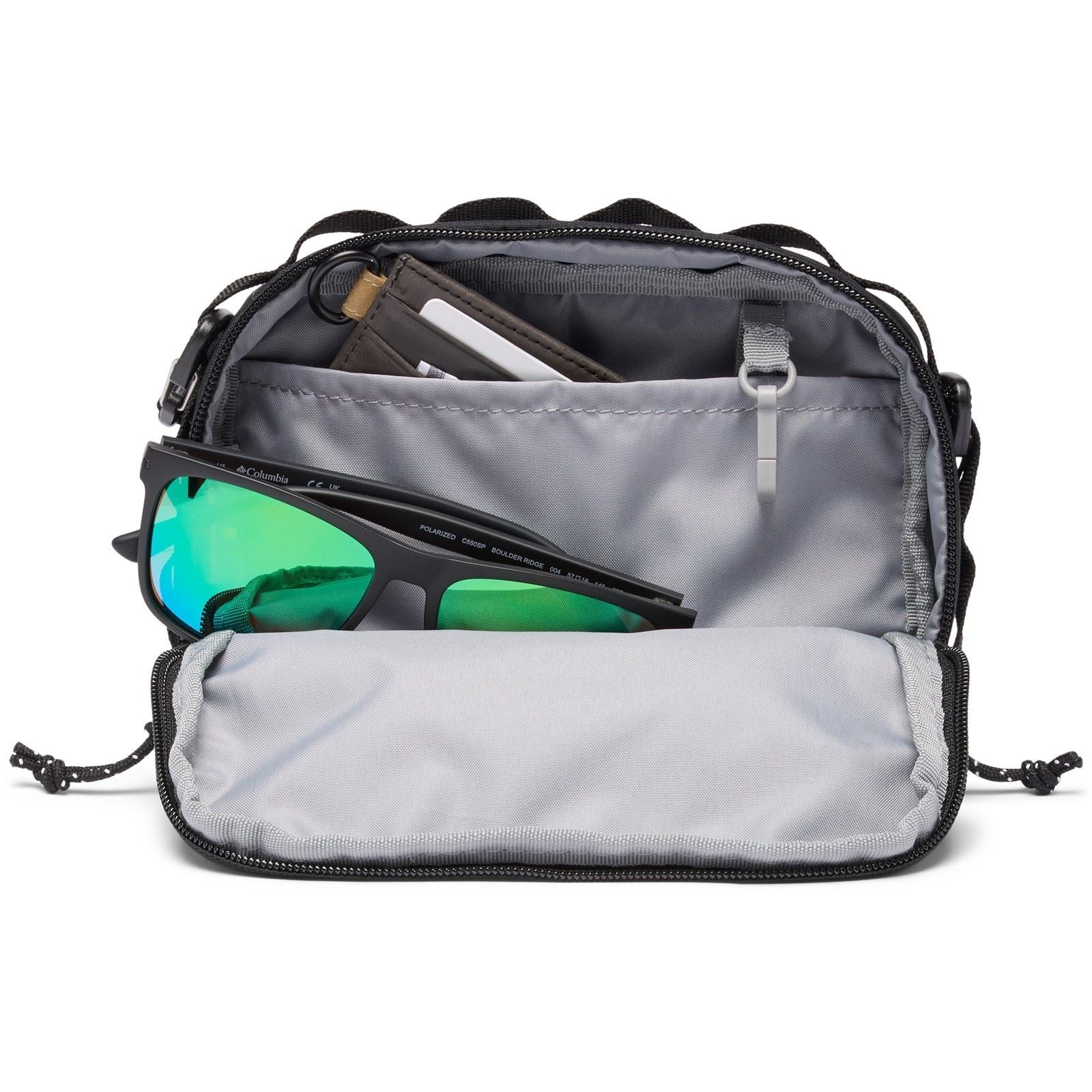Columbia Trail Traveler Polyester Unisex Adults Black Crossbody Bag - One Size
