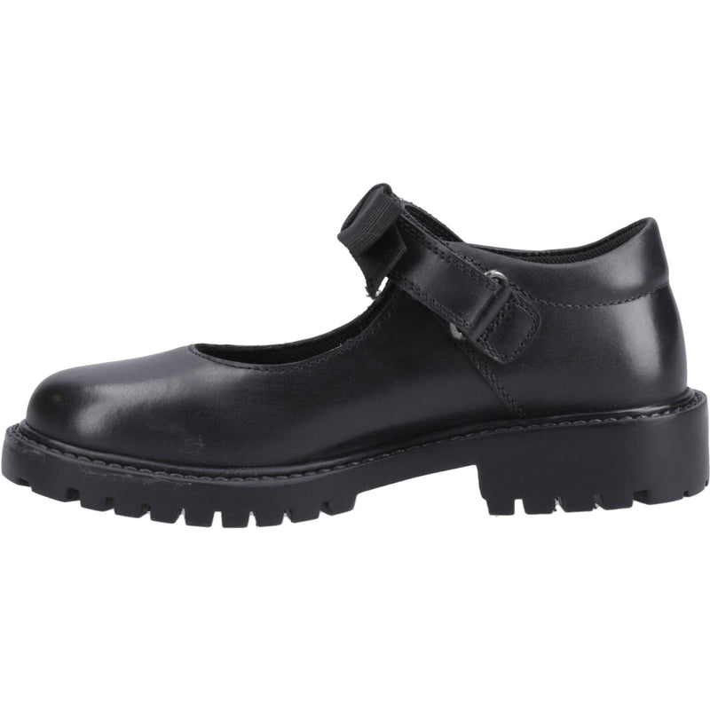 Hush Puppies Astrid Bow Leather Girls's Black Shoes