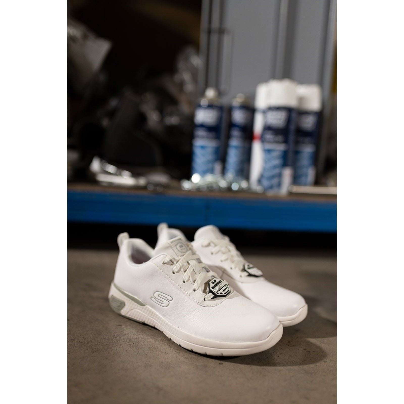 Skechers Workwear Marsing Gmina Leather Women's White Safety Trainers