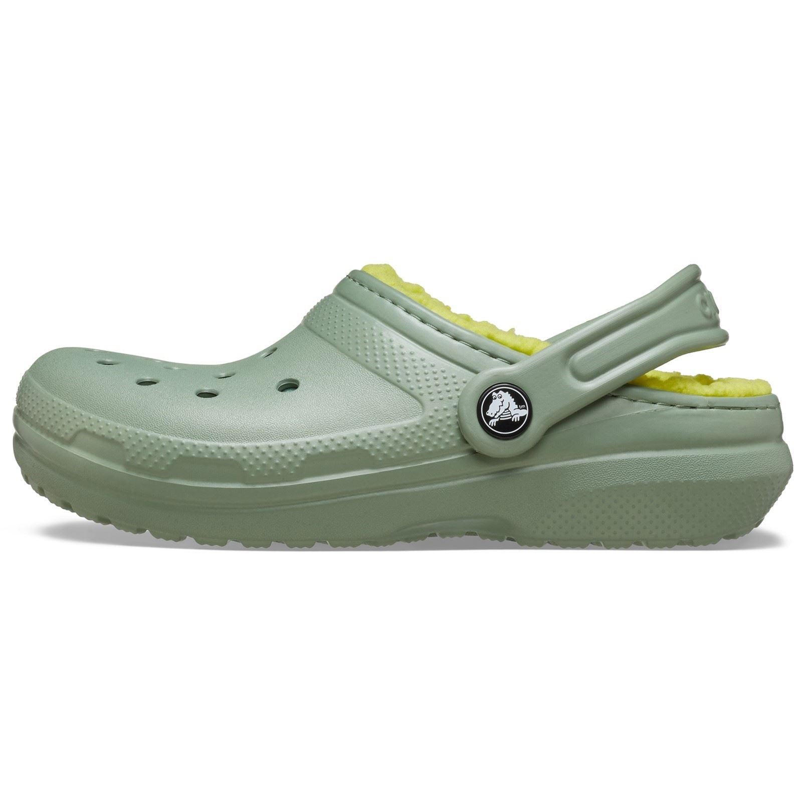 Crocs Classic Lined Thermoplastic Kid's Moss Clogs