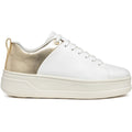 Geox D SPHERICA ECUB-2 Women's White/Light Gold Trainers