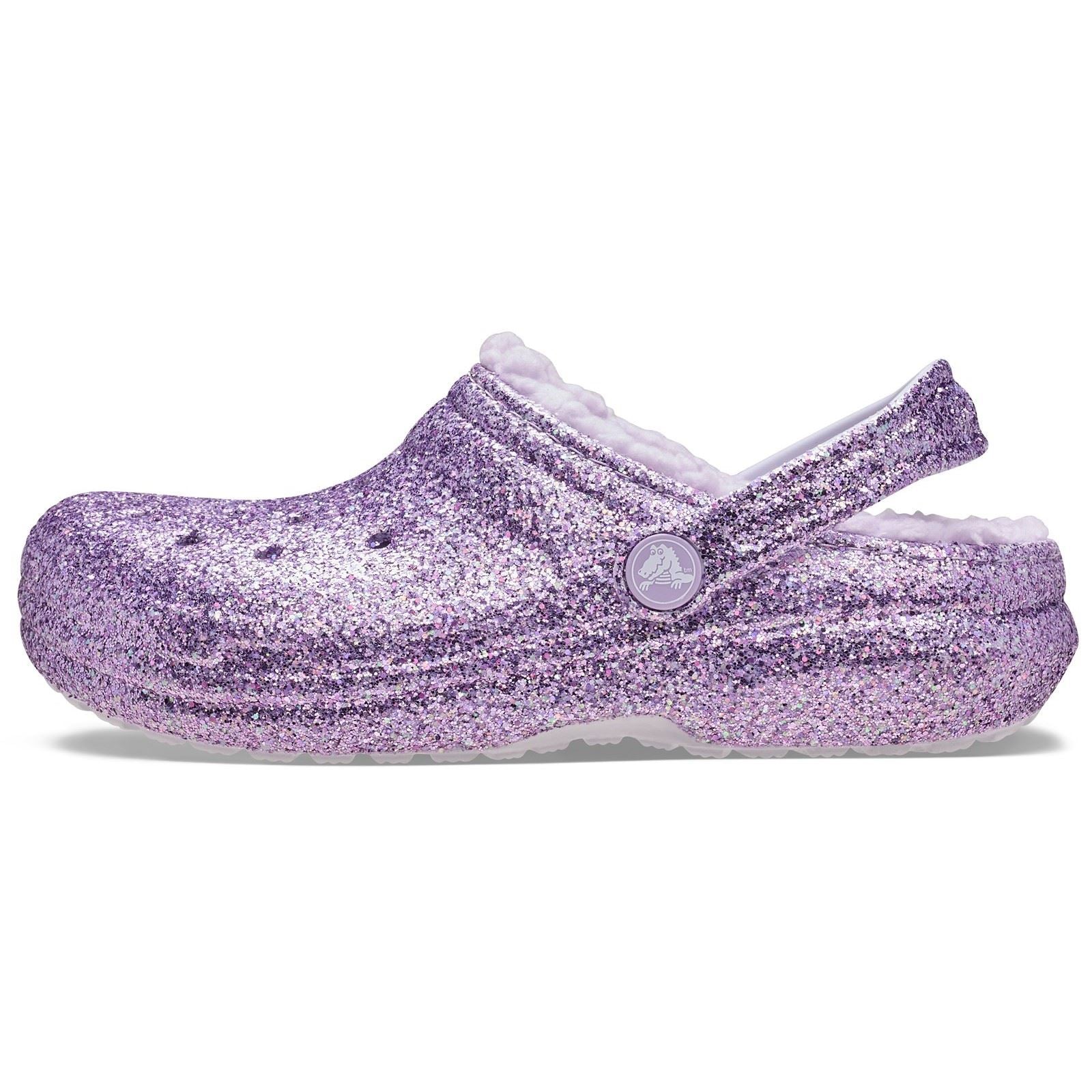 Crocs Classic Lined Clog Thermoplastic Kid's Purple Moon Clogs