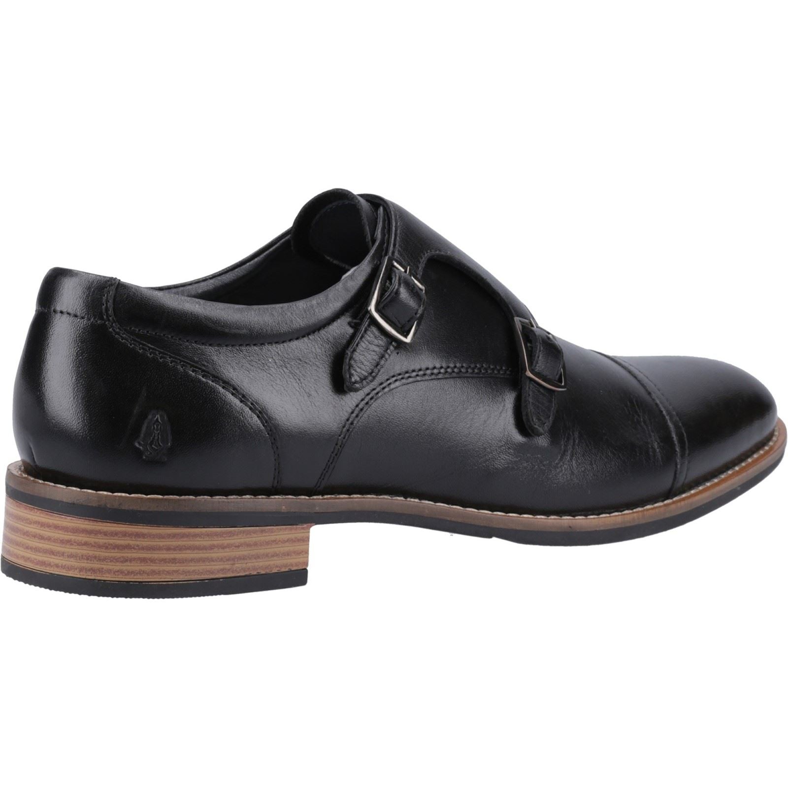 Hush Puppies David Leather Men's Black Double Monk Shoes