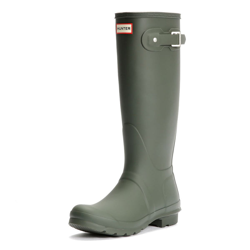 Hunter Original Tall Rubber Women's Dark Olive Wellington Boots