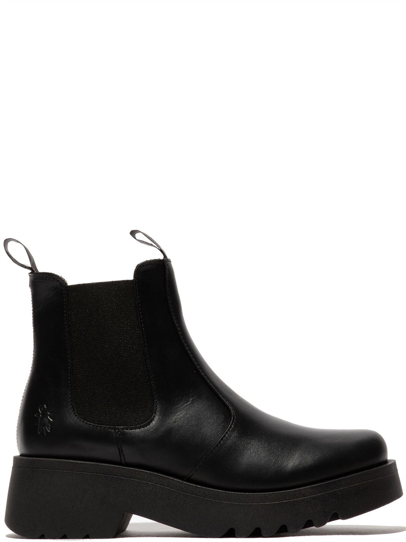 Fly London Medi Leather Women's Black Boots