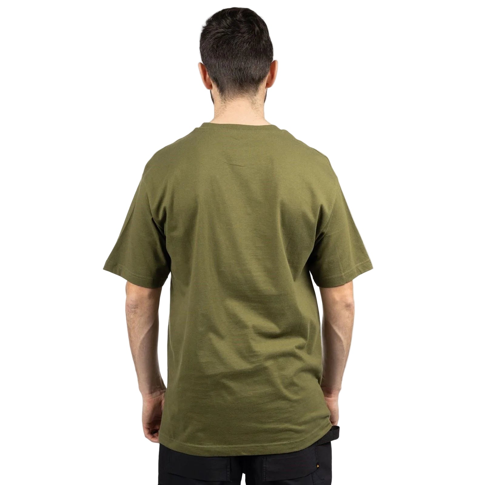 Caterpillar Trademark Logo Cotton Men's Green T-Shirt