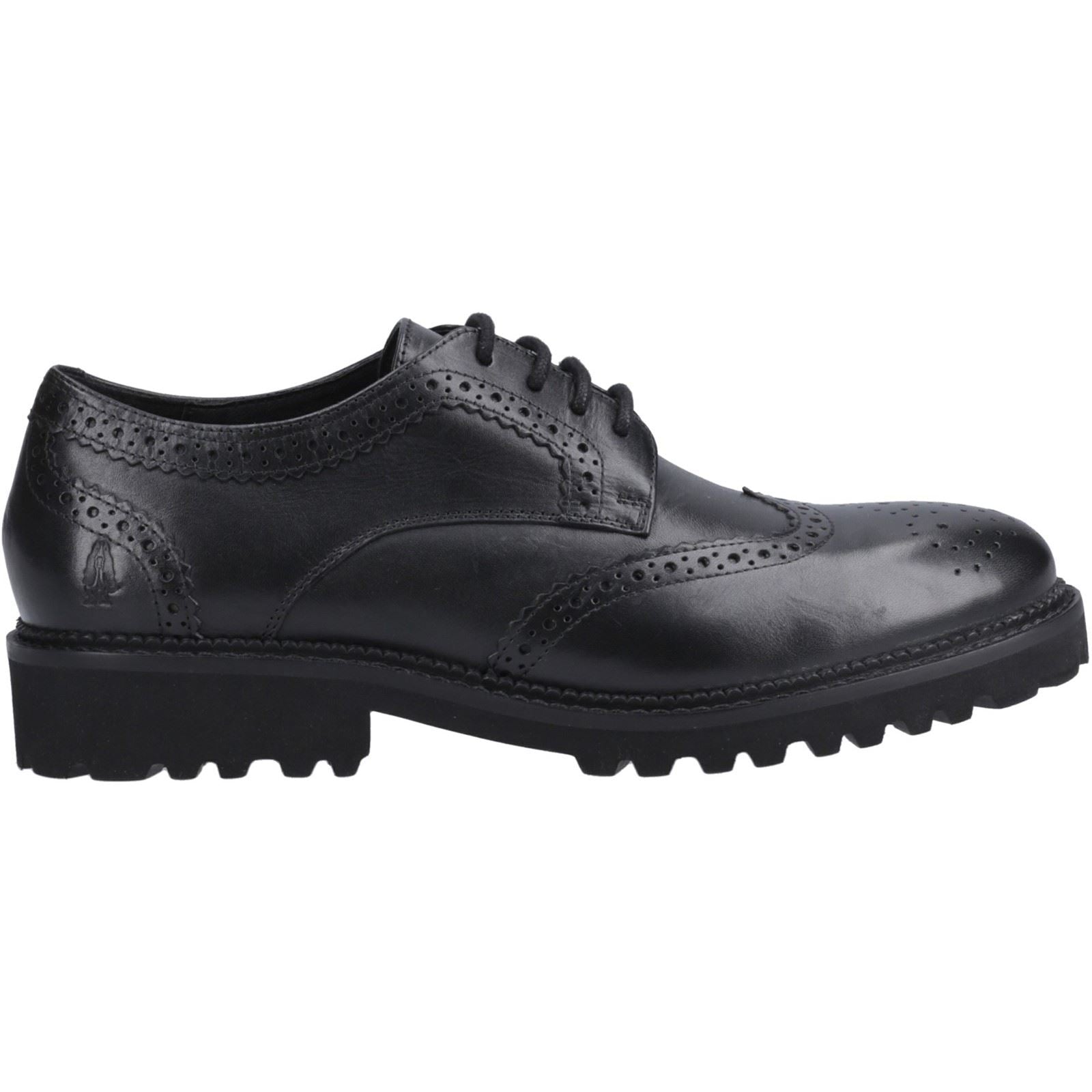 Hush Puppies Gabi Lace Up Leather Girl's Black Brogues