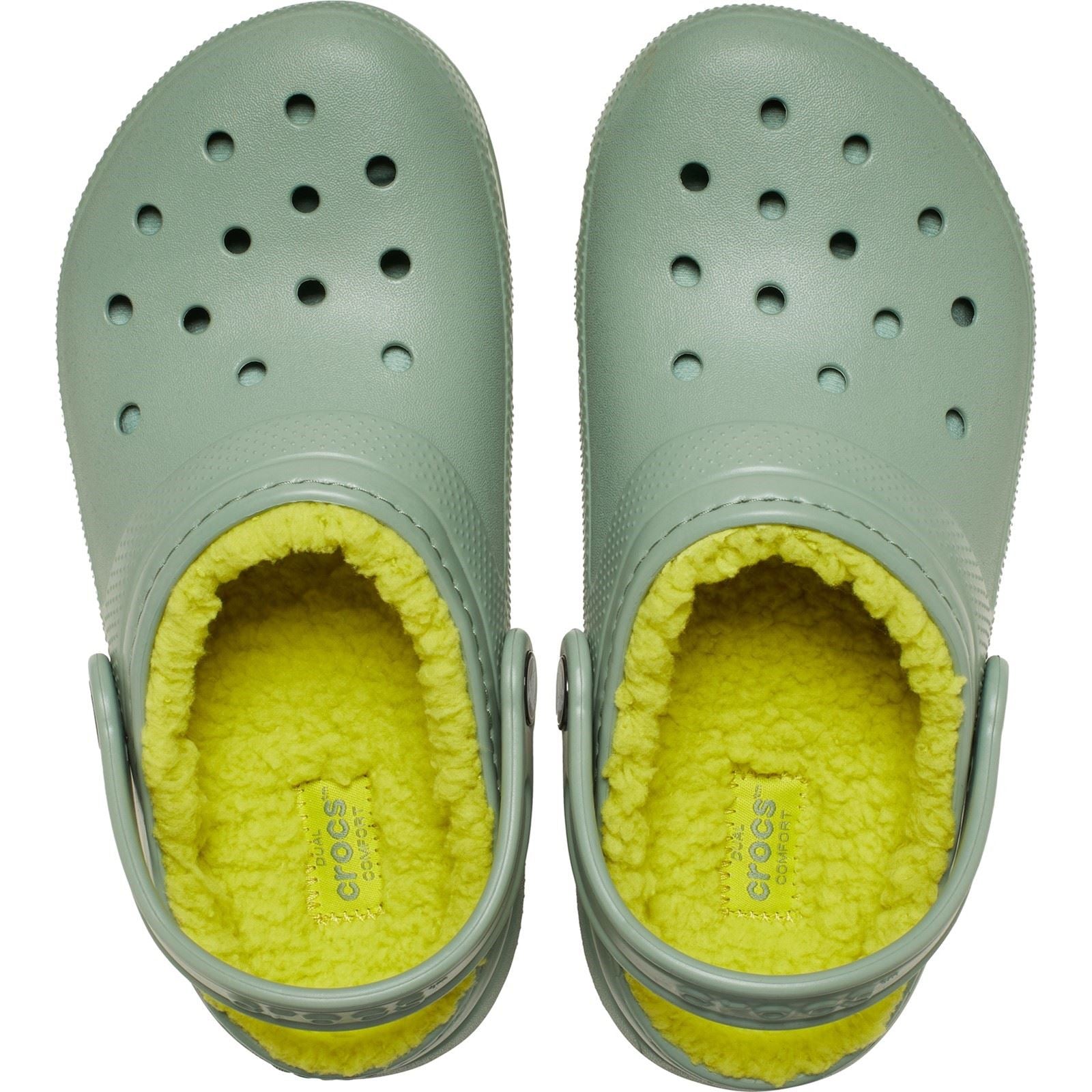 Crocs Classic Lined Thermoplastic Kid's Moss Clogs