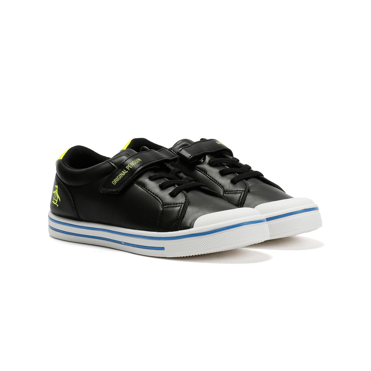 Penguin Junior Rainbow Black/Safety Yellow Trainers