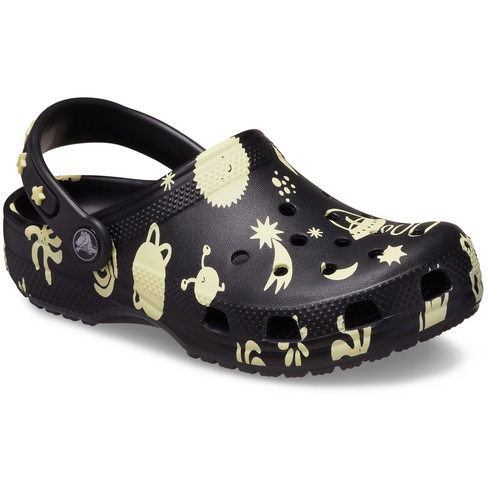 Crocs Classic Graphic Synthetic Black Clogs
