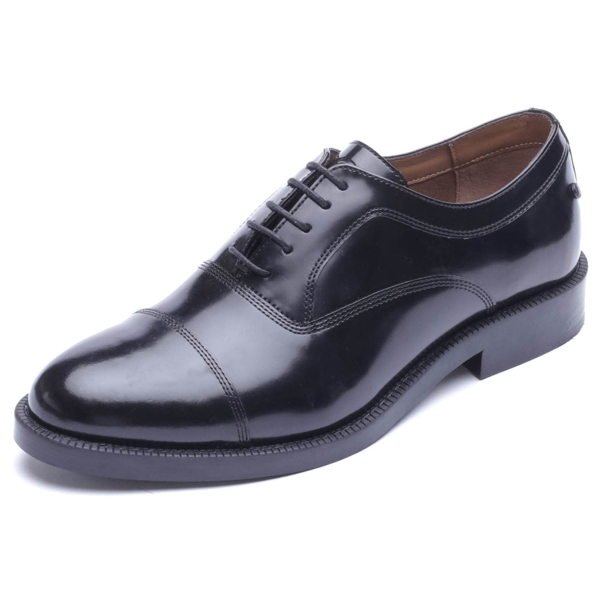 Base London Roma Leather Men's Black Oxford Shoes