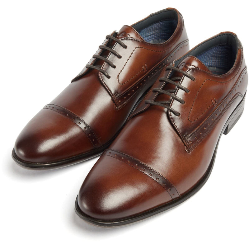 Pod Ralph Leather Men's Cognac Oxford Shoes