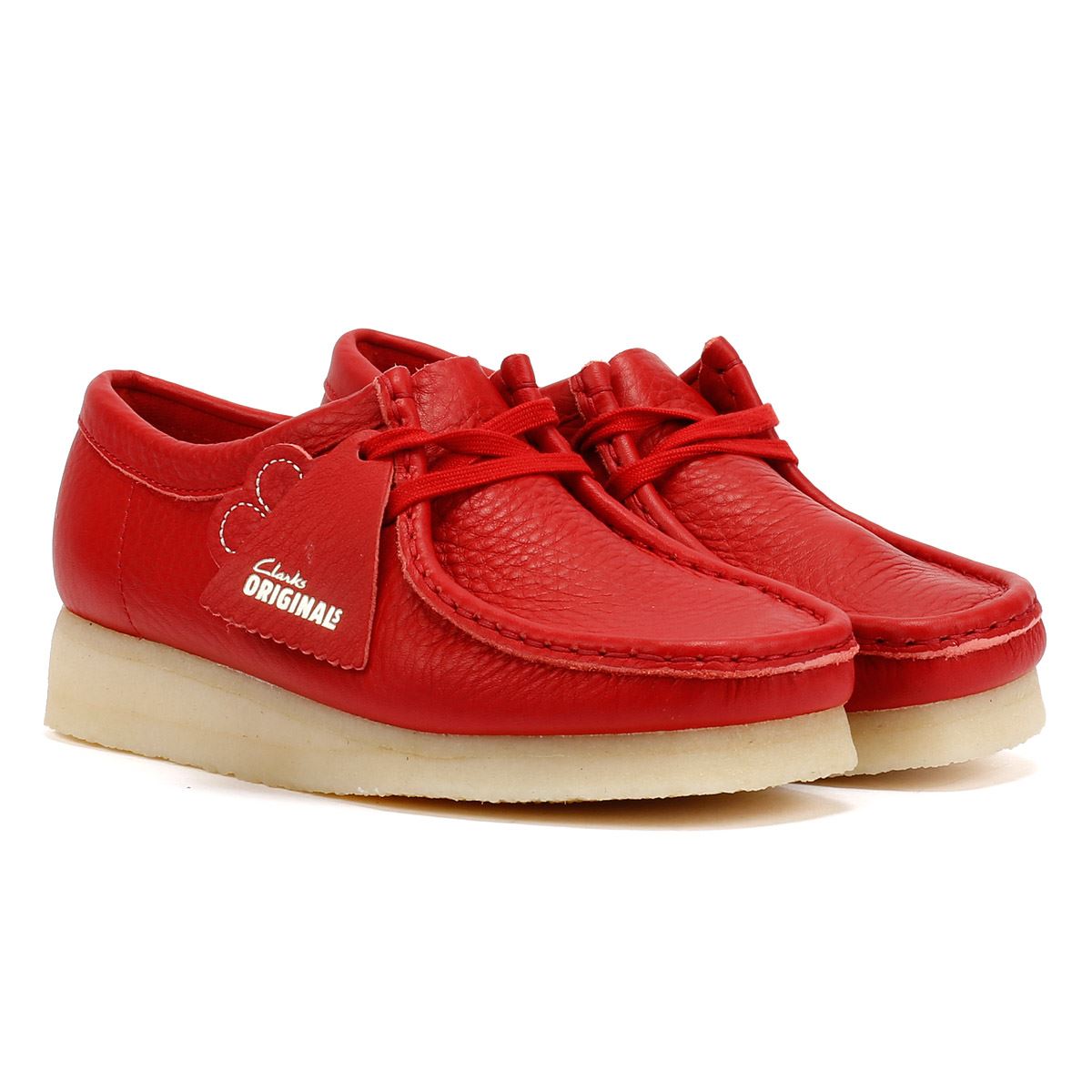 Clarks Originals Wallabee Leather Women's Red Shoes