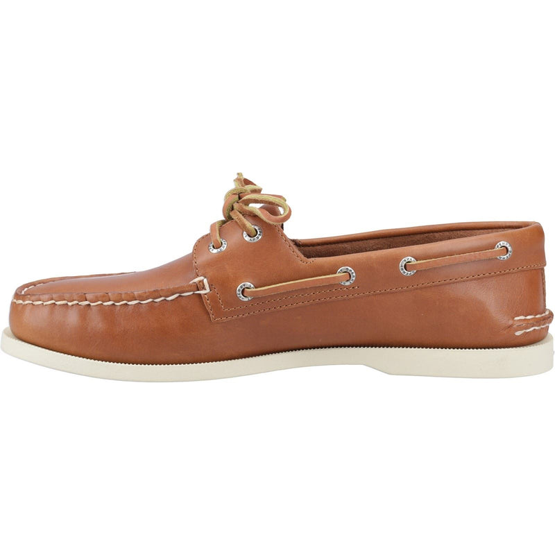 Sperry Authentic 2 Eye Leather Men's Tan Boat Shoes