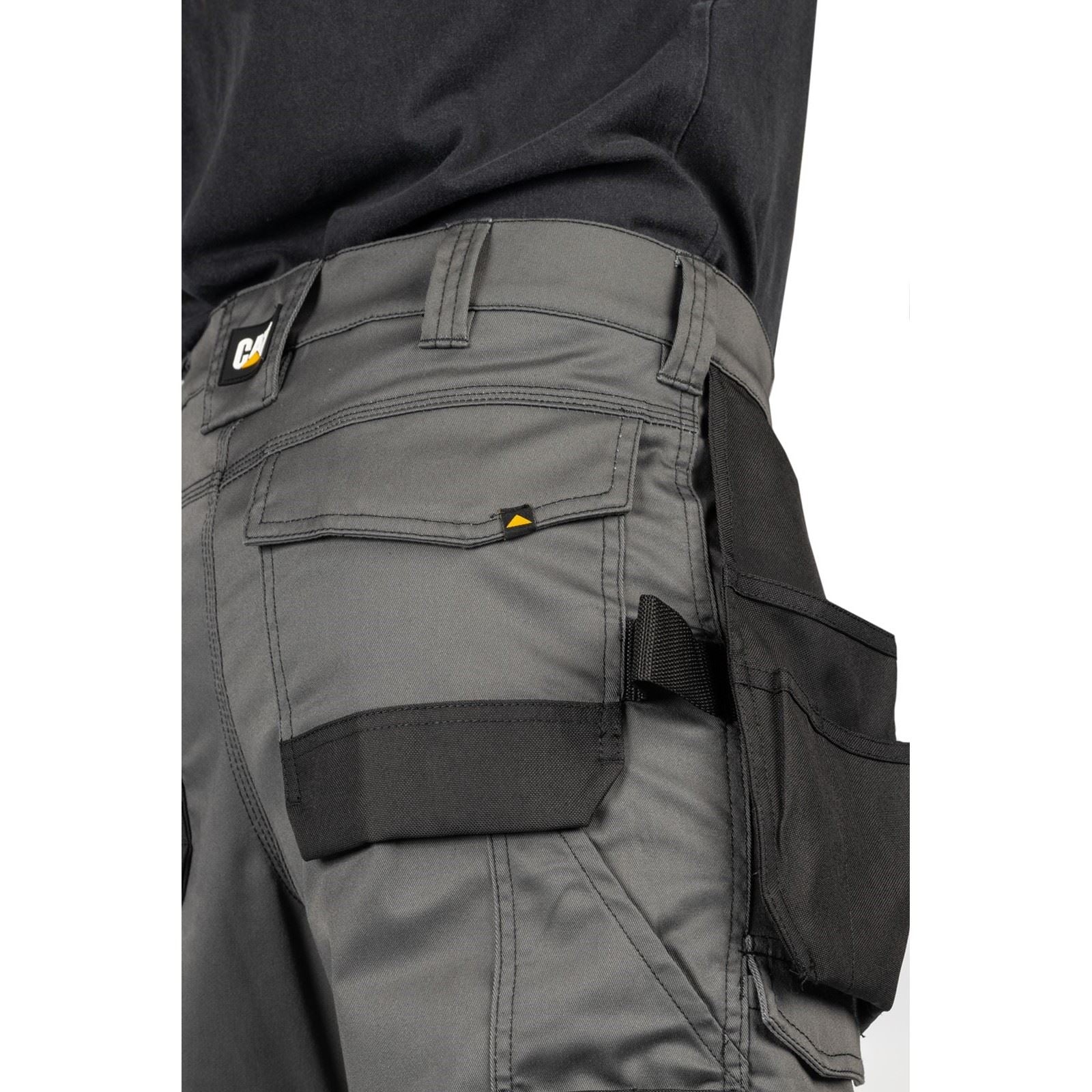 Caterpillar Essential Knee Pocket Stretch Holster Synthetic Men's Grey Outdoor Trousers