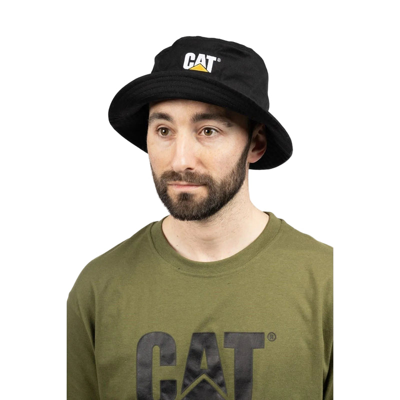 Caterpillar Cotton Black Bucket Hat