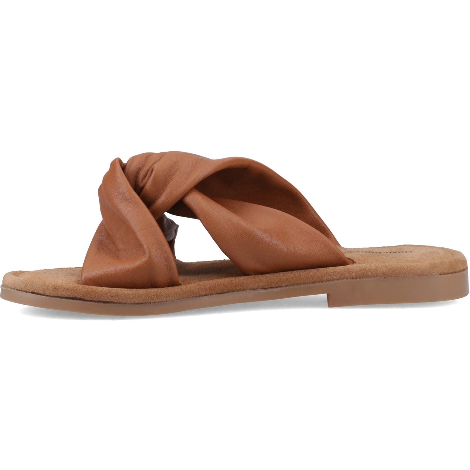 Hush Puppies Amy Wide Fit Leather Women's Tan Standard Sandals