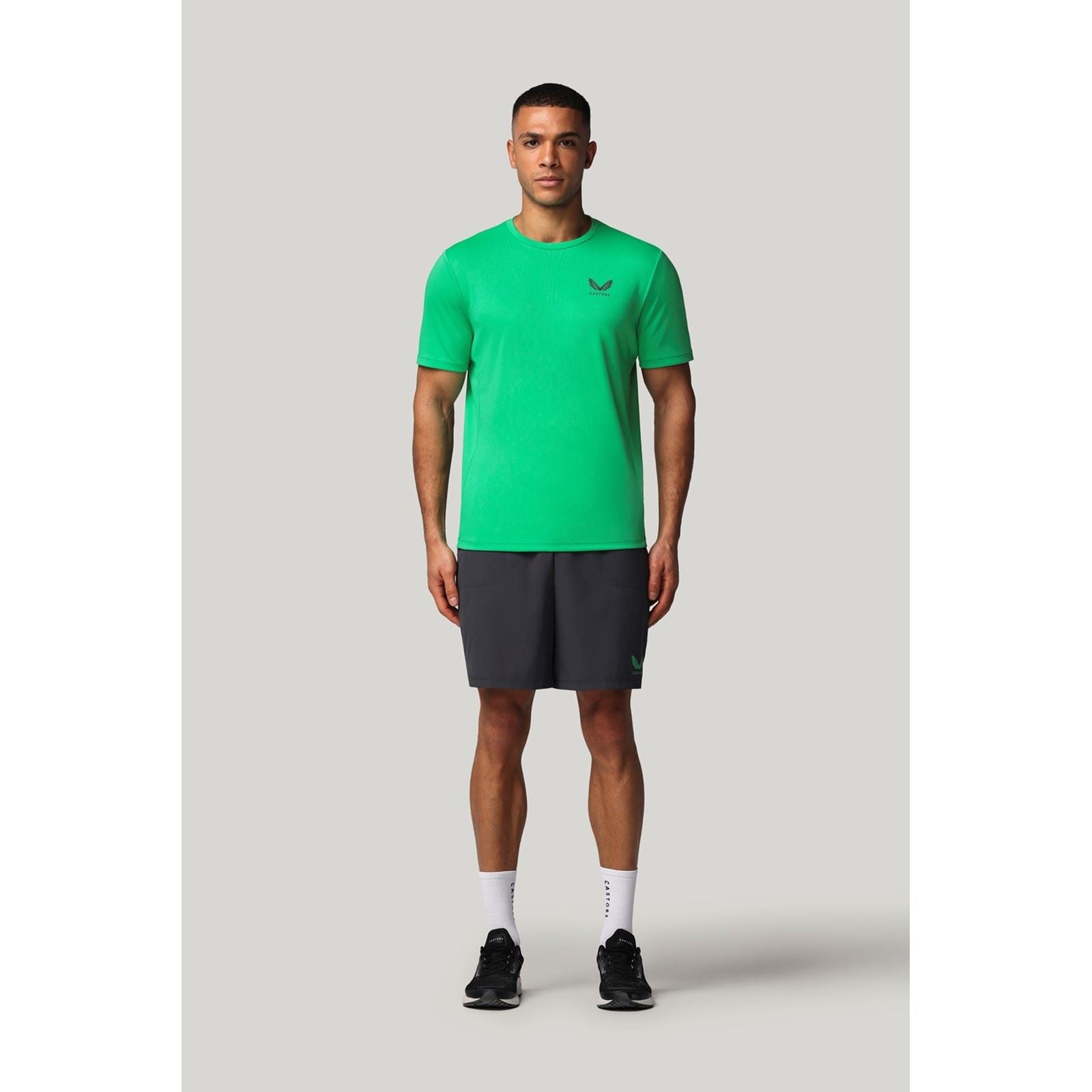 Castore Short Sleeve Polyester Men's Green Activewear T-Shirts