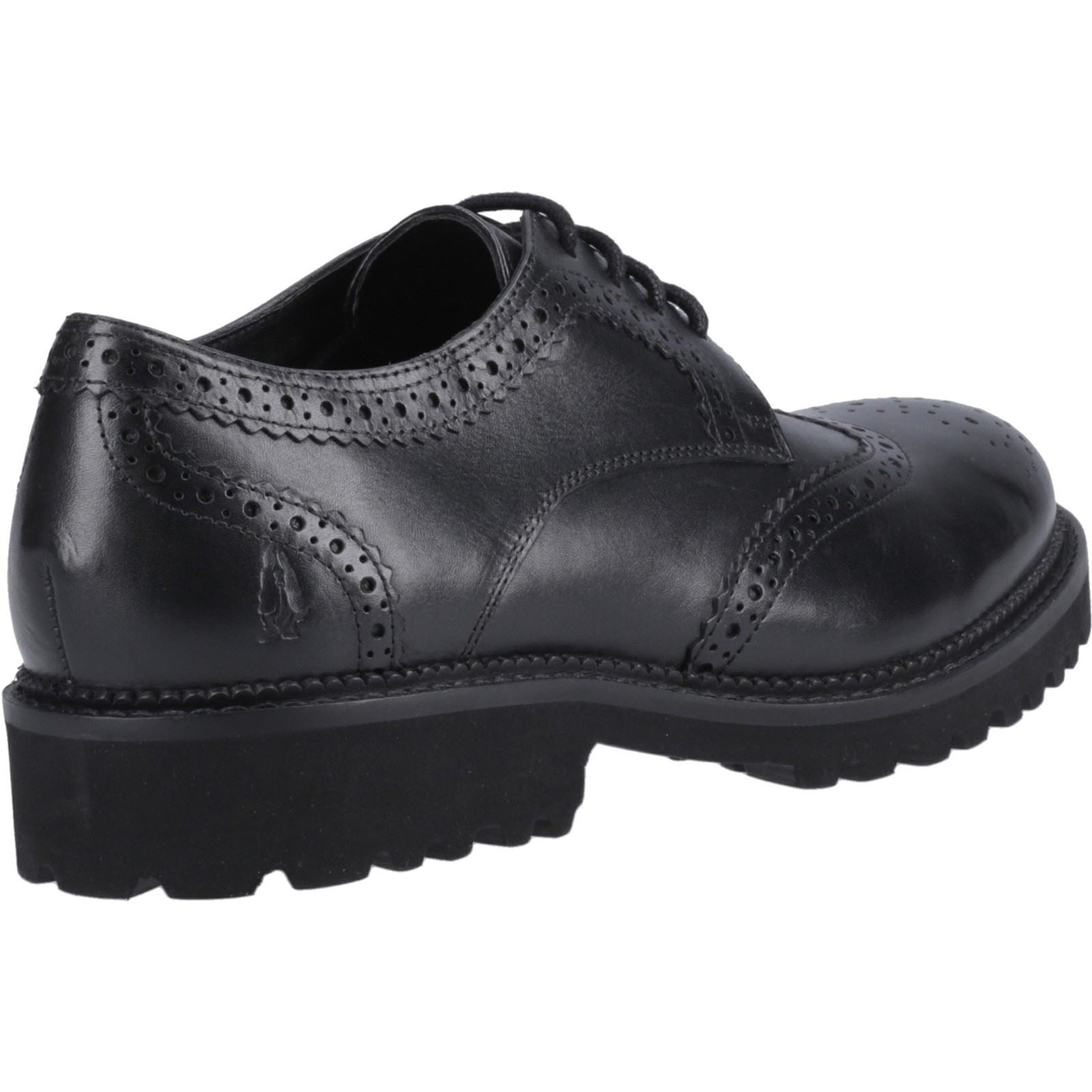 Hush Puppies Gabi Lace Up Leather Girl's Black Brogues