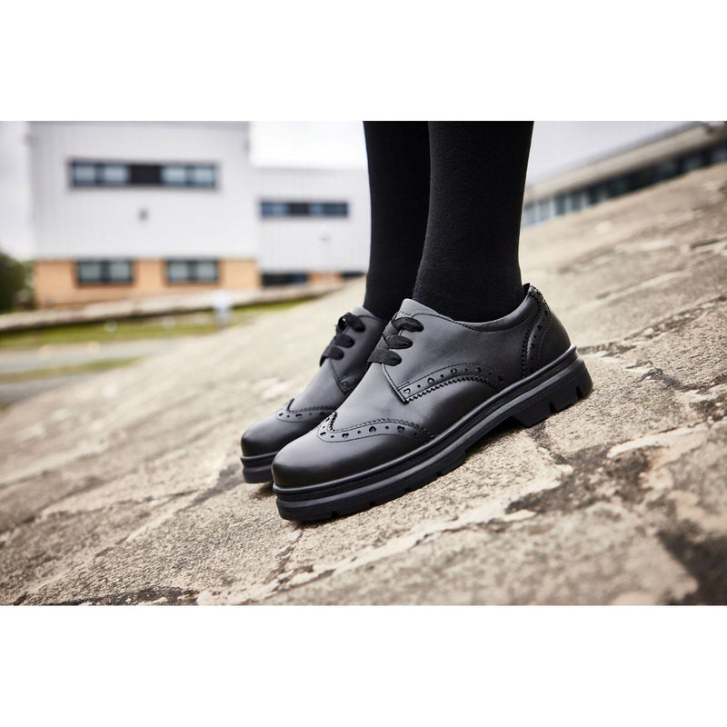 Pod Fiona Leather Girls's Black Brogues
