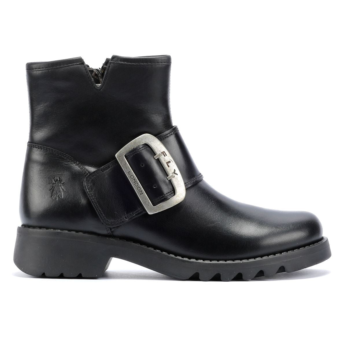 Fly London Rily Leather Women's Black Boots