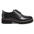 Pod Kris Leather Women's Black Derby Shoes
