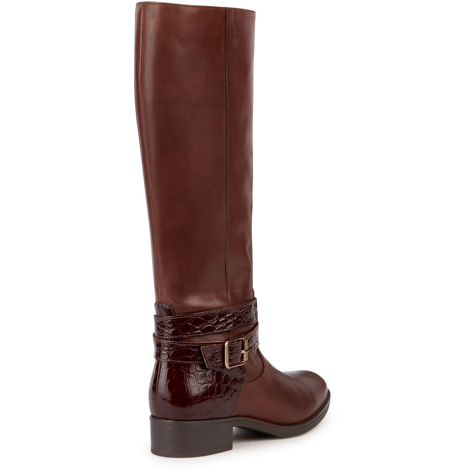 Geox D Felicity Leather Women's Brown Boots