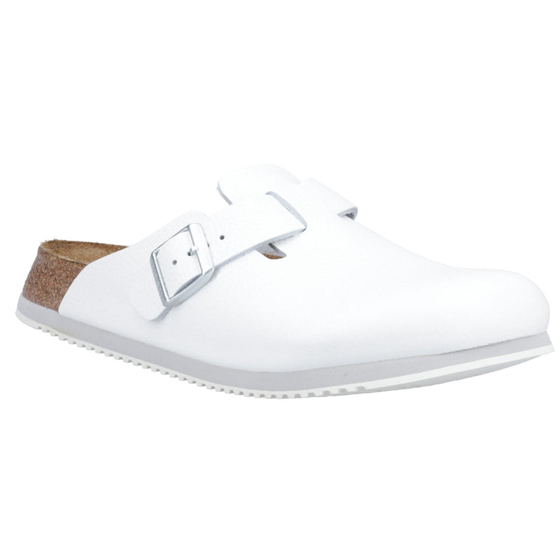 Birkenstock Boston Leather Men's White Clogs