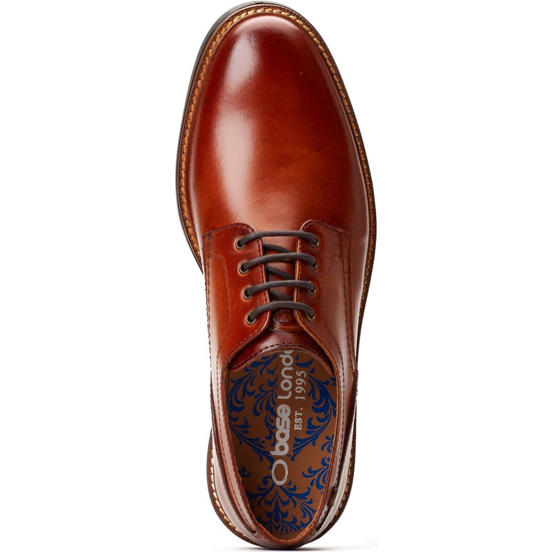 Base London Durham Leather Men's Burnt Tan Lace-Up Shoes