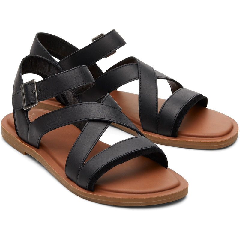 TOMS Sloane 100% Cow Women's Black Sandals