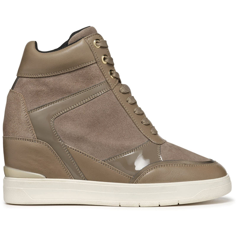 Geox D Maurica Leather Women's Dark Taupe Trainers