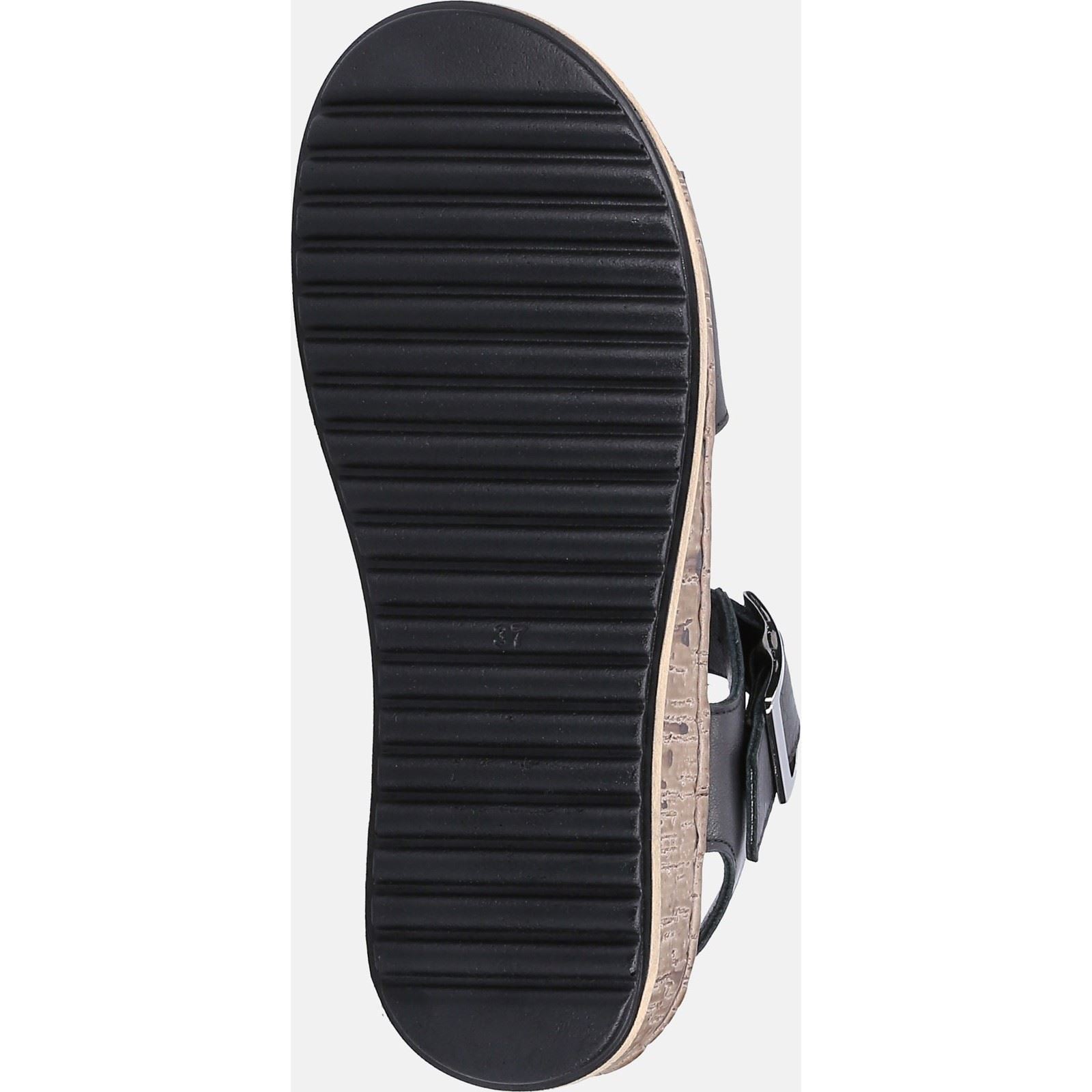 Hush Puppies Ellie Leather Women's Black Sandals